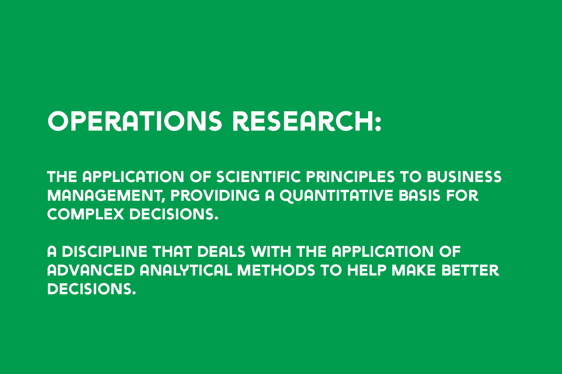 operational research application