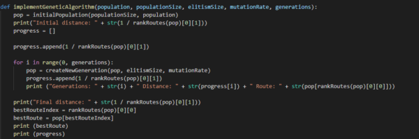 Using a Genetic Algorithm for Traveling Salesman Problem in Python ...